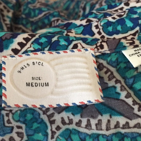 Anthro Postage stamp blue & white striped tunic - Picture 6 of 7